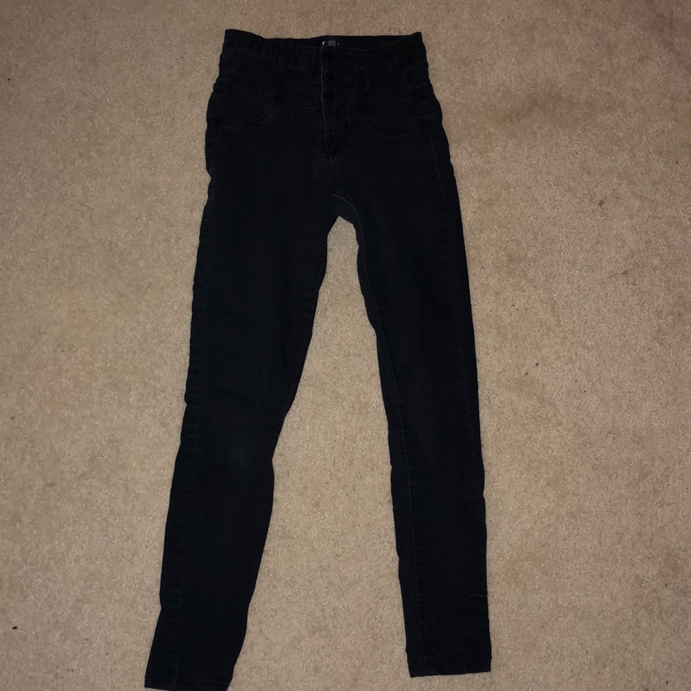 Refuge black high-wasted jeans
